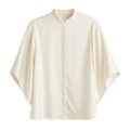 Ivory Silk Blouse - Nappoqueen Shirts