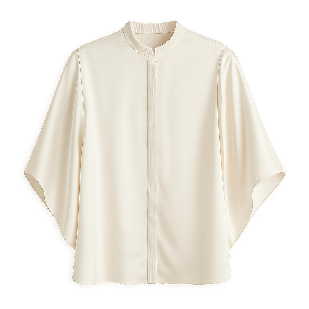 Ivory Silk Blouse - Nappoqueen Shirts