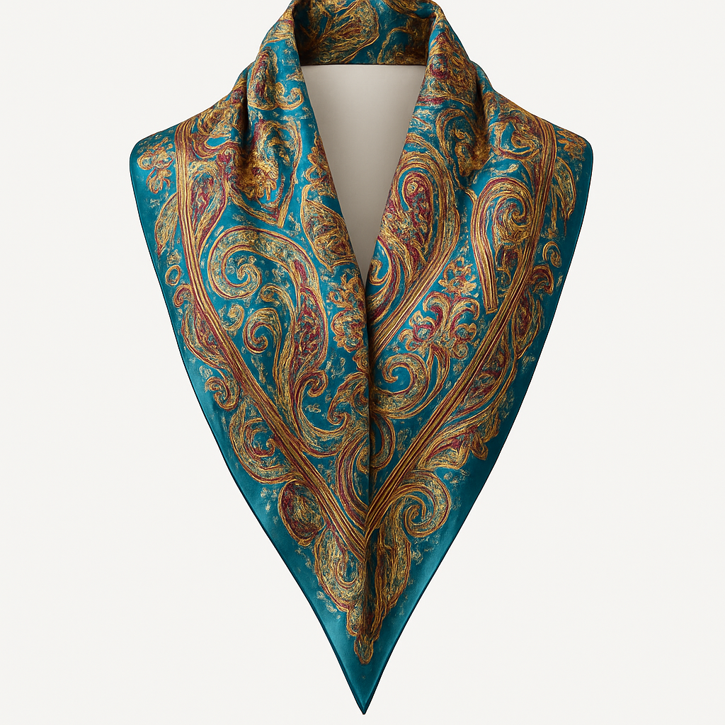 Silk Paisley Scarf - Nappoqueen Acessories
