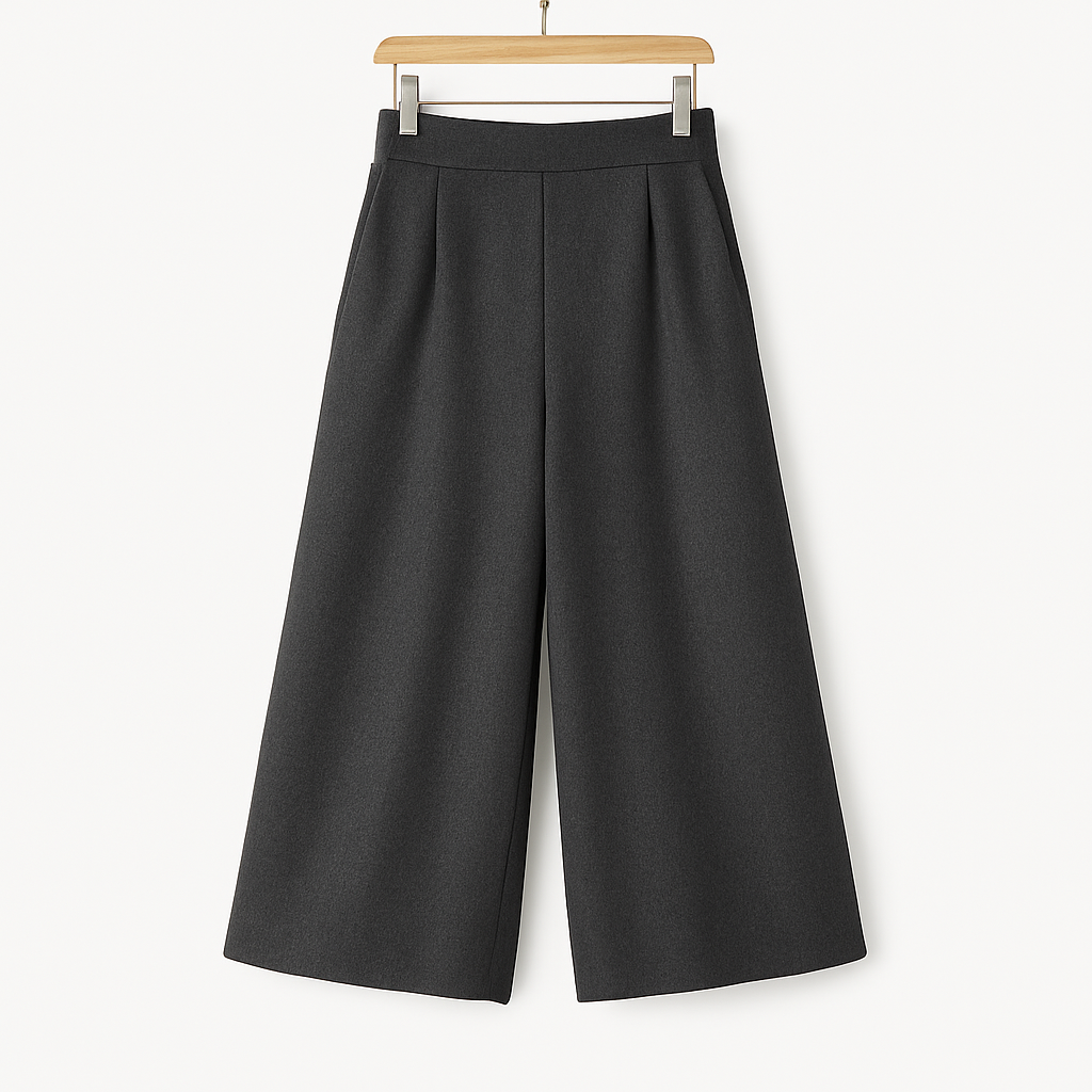 Wool High-Waist Culottes - Nappoqueen Pants