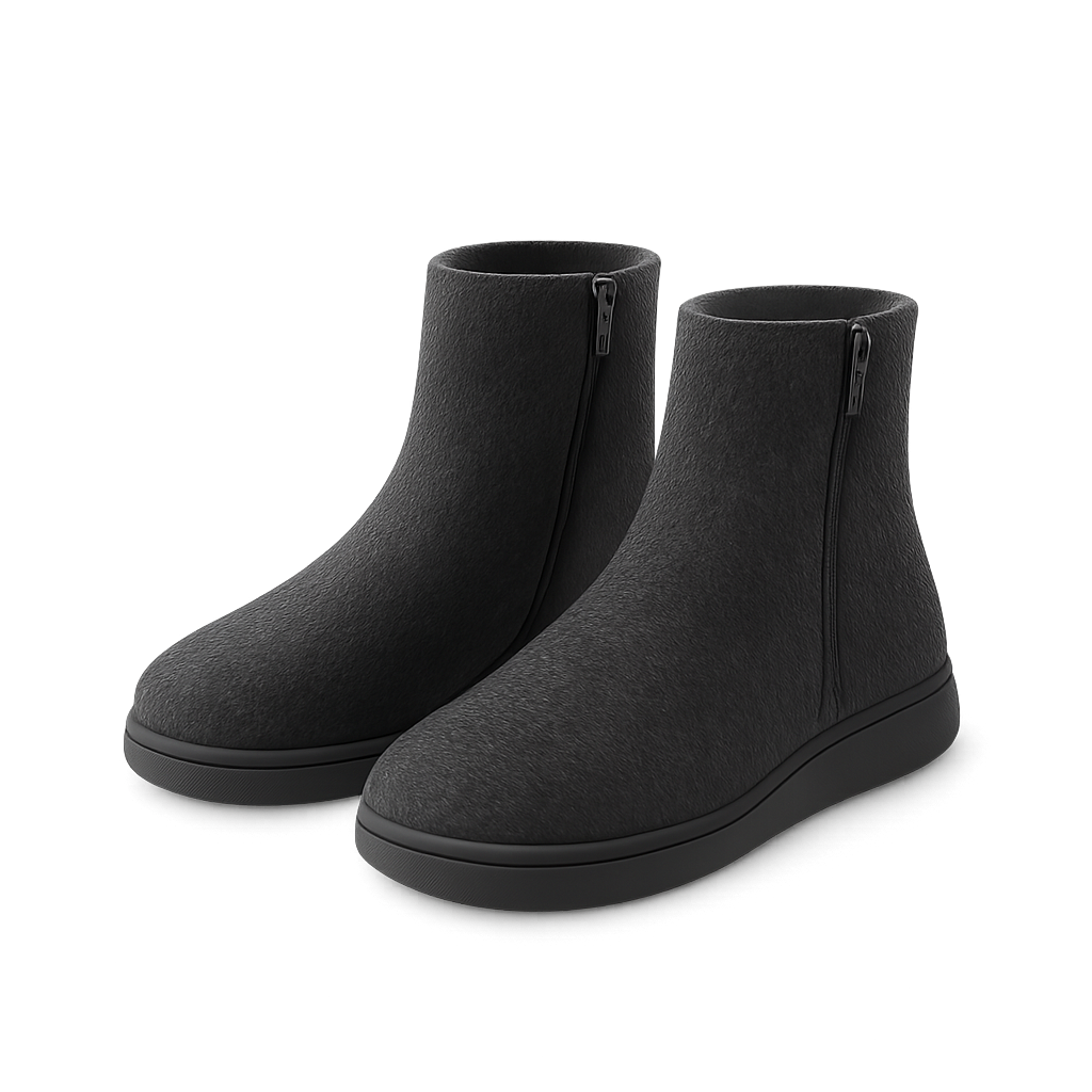 Woolen Ankle Boots - Nappoqueen Shoes